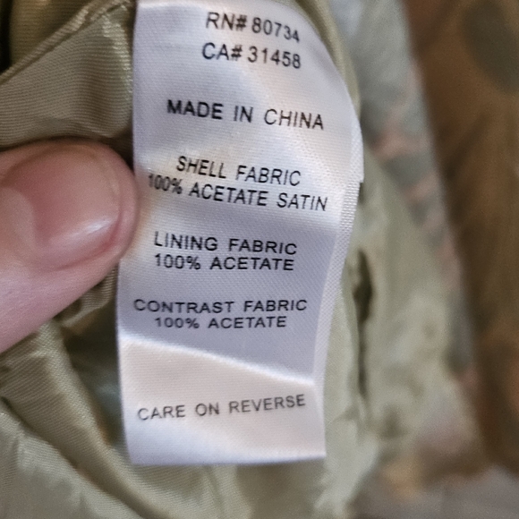 Floral Midi Dress With Invisible Zipper And Satin Waist Tie--100% Acetate Satin - Picture 13 of 15